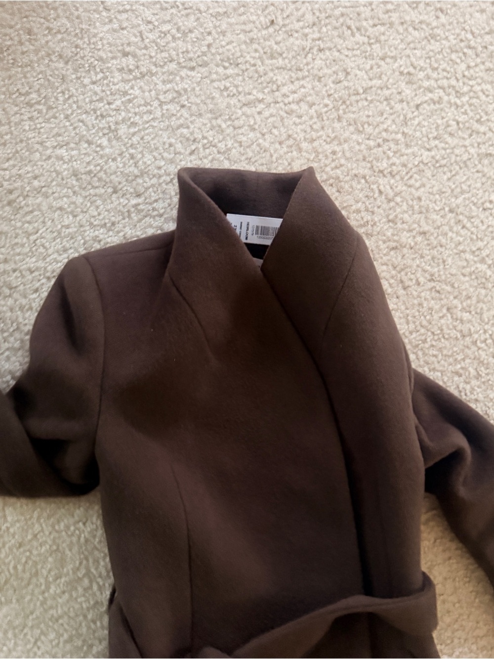 NWT Aritzia heirloom Long Sleeve Belted Coat Dress in Brown xxs - Picture 11 of 13
